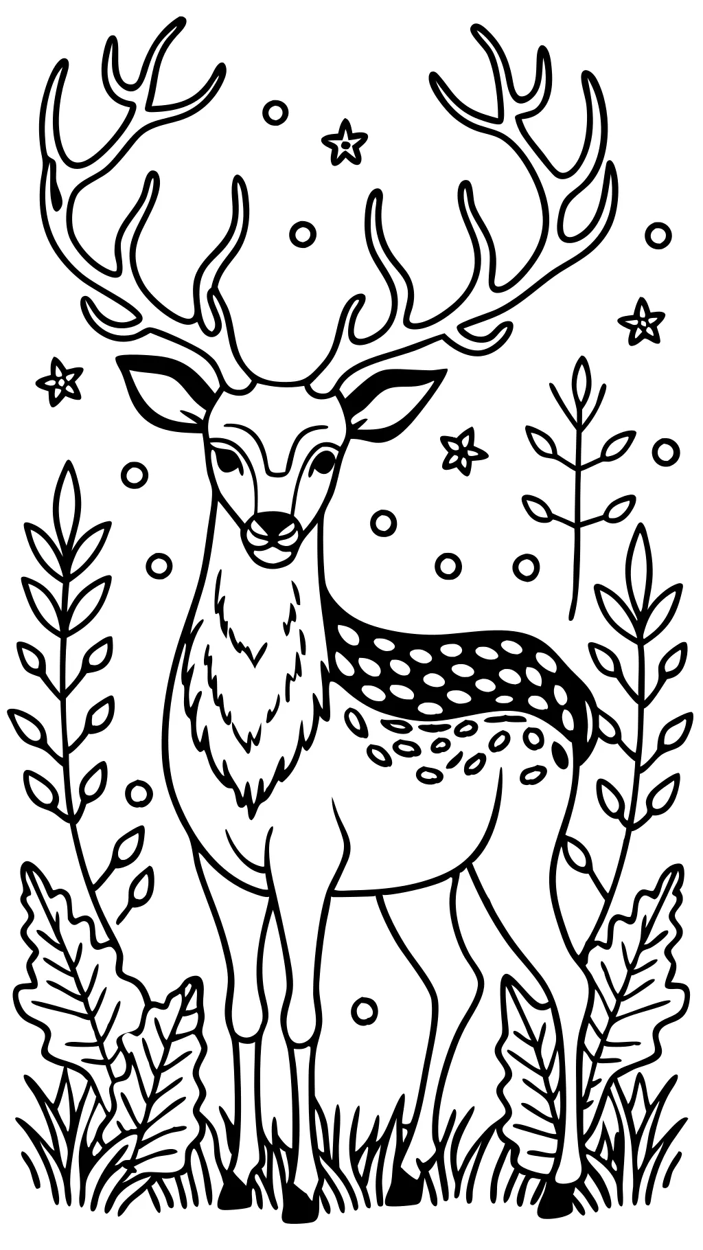 coloriages adultes de cerf